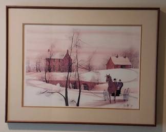 Carriage Ride Print by P Buckley Moss