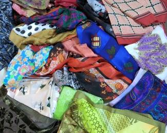 50 Scarf Collection Many Silk With Tammis Keefe Handkerchief