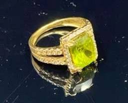 Levian Peridot And Diamond Ring