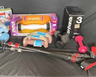 Hand Weights, Trekking Poles, And Resistance Bands