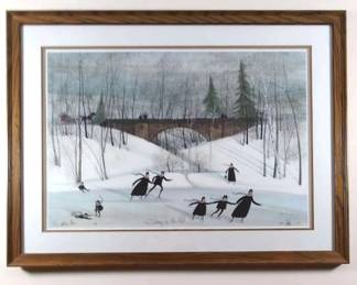  Skating In The Park By Puckley Moss Large Print
