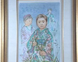 Edna Hibel KimiNo Framed Lithograph Print