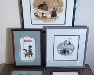 American Flag P. Buckley Moss Collection