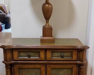 Painted Cabinet And Lamp