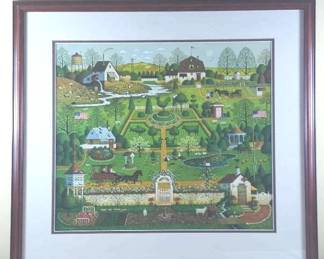 Charles Wysocki Uncle Jacks Topiary Tendencies Lithograph 