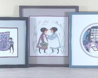  The Society Quilt By P. Buckley Moss Framed Print 