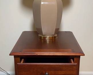 Storage Side Table And Lamp