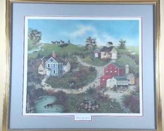 Linda Nelson Stocks Picnic In The Meadow Framed Print