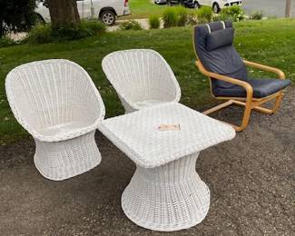 1960's egg chairs and table