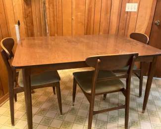 Midcentury modern project table and Chairs