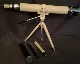 007 Vintage Precision Focal Telescope And Tripod