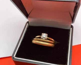 His Hers 14K Wedding Rings Set