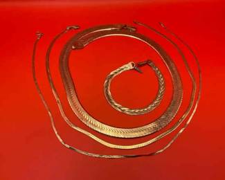 14K Herringbone Chains