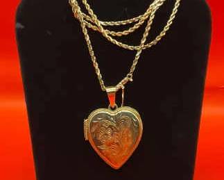 14K Vintage Locket Chain
