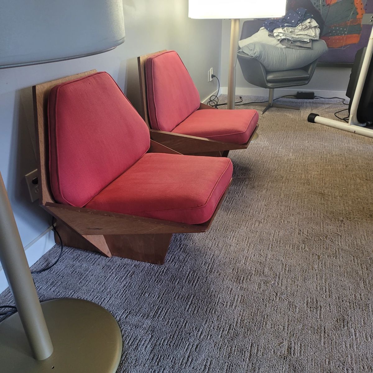 1960s Pair of Dean Bryant Vollendorf Lounge Chairs (Unmarked)