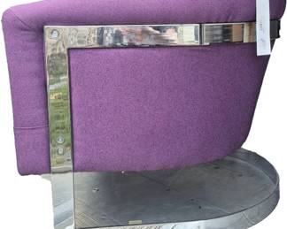 1970s Mid Century Lounge Chairs Styled After Milo Baughman. Chrome - Extremely Heavy