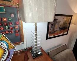 Lucite Skyscraper Table Lamps (pair)