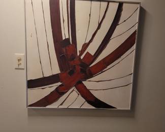 MCM Acrylic Painting. Highly textured. Pictures do not so this piece justice. $325