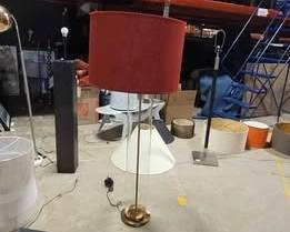 Glass & Brass Floor Lamp w/choice of shade