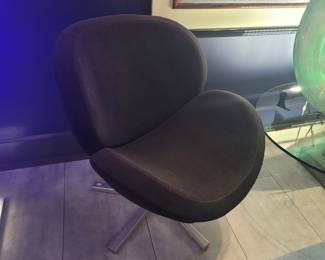 MCM BoConcept Shelly Scoop Swivel Lounge Chair (Pair)