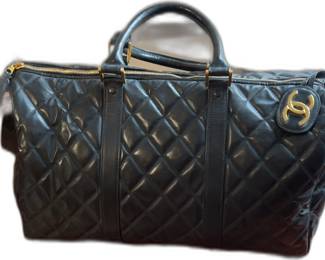 Chanel Quilted Leather Duffel Bag 