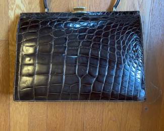 Chocolate Brown Alligator Purse