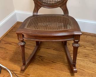 Antique Can Back Rocking Chair