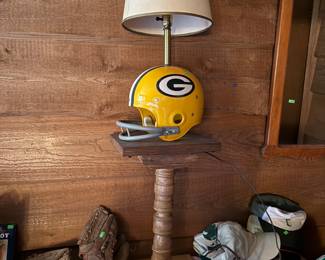 Vintage Packers helmet lamp