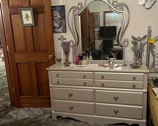 Look for the furniture under the clutter. 