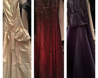 Gold prom dress vintage Mike Benet size 8