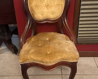 Beautiful Victorian chair with velvet upholstery