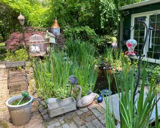 A well loved garden pond.