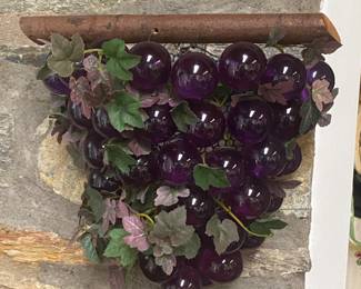 MCM Purple Lucite Grapes Wall Light