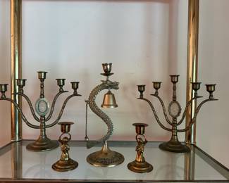 Brass candlesticks