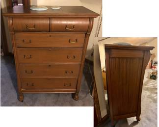 6 Drawer Dresser measures 36” wide x 21.5 deep x 50” tall. $45 
