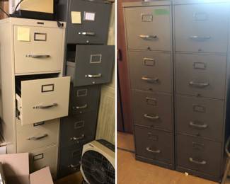 REGULAR Metal 4 Drawer File Cabinets $10 EACH - Also Check out the Cool Vintage Green & Wood File Cabinets. 