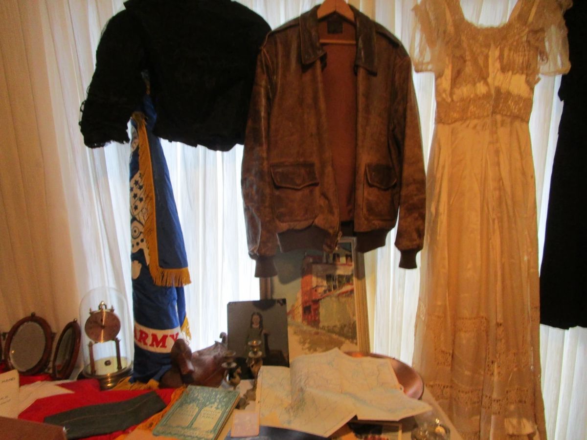Huge amount of vintage clothing including WW2 flight Jacket A2