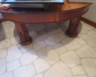 Antique quarter sawn tiger coffee table.....exquisite