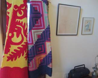 Quilts including Hawaiian hand stitched