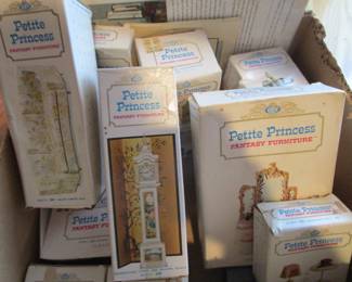 Large box vintage Ideal doll house furniture