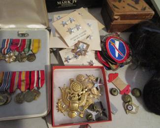 Military pins, badges, patches