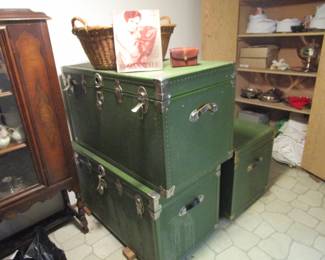 So many trunks (where many of the clothing was stored)