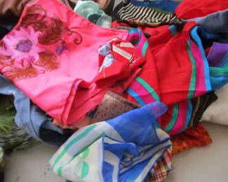 Large selection of vintage scarves