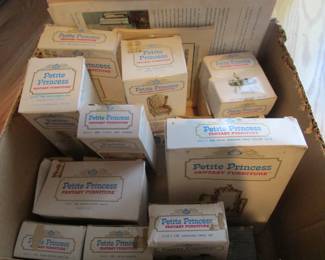 Large box vintage Ideal doll house furniture