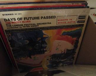 Lots of vintage rock records *vinyl