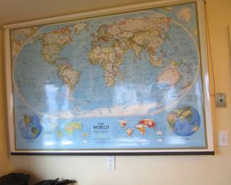 Pull down vintage map