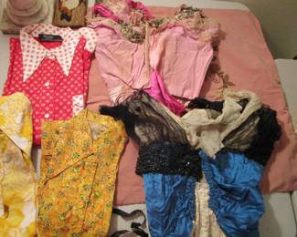 Huge amount of 1970's shirts, Victorian corsets
