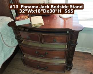 #13  Panama Jack Bedside Stand  32"Wx18"Dx30"H   $65