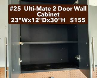 #25  Ulti-Mate 2 Door Wall Cabinet  23"Wx12"Dx30"H   $155