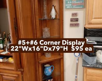#5+#6 Corner Display  22"Wx16"Dx79"H   $95ea